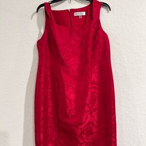 Kasper Scarlet Floral Mini Dress